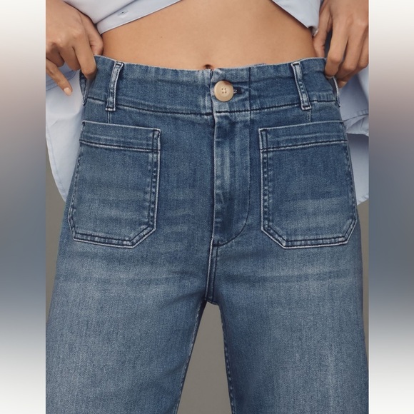 Anthropologie Colette Cropped High Rise wide leg by maeve -23P only worn once! - Picture 4 of 12